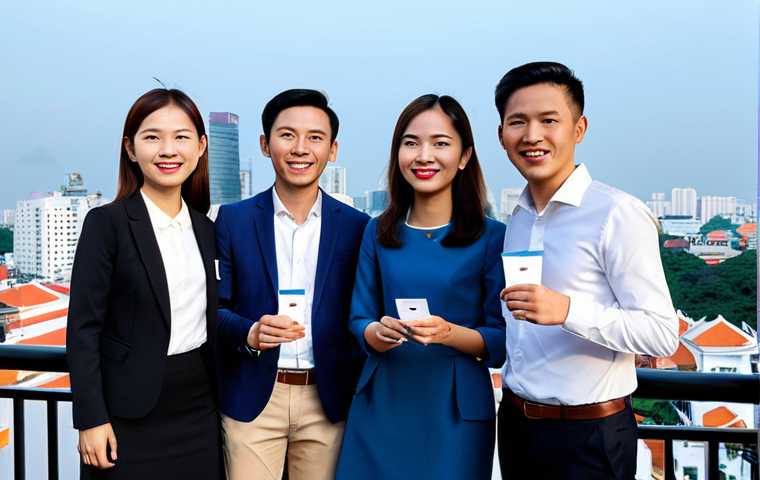 마케팅관리사 관련 협회와 지원 프로그램 - **A Vietnamese marketing professional attending a VMA (Hiệp Hội Marketing Việt Nam) seminar, fully c...